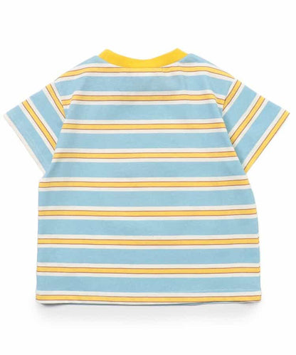 Japanese children's clothing BREEZE striped print top 80-140cm boys/girls summer TOPS 