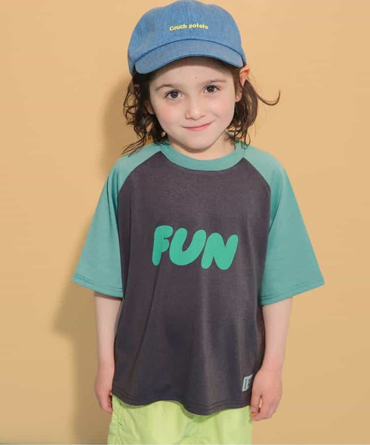 Japanese children's clothing BREEZE water-absorbing quick-drying letter print top 80-140cm boys' summer TOPS 
