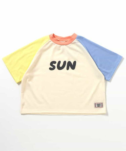 Japanese children's clothing BREEZE water-absorbing quick-drying letter print top 80-140cm boys' summer TOPS 