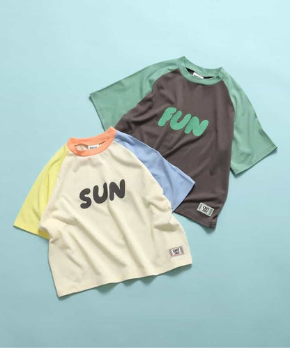 Japanese children's clothing BREEZE water-absorbing quick-drying letter print top 80-140cm boys' summer TOPS 
