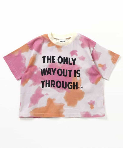 Japanese children's clothing BREEZE tie-dye short-sleeved top 80-140cm boys/girls summer TOPS 