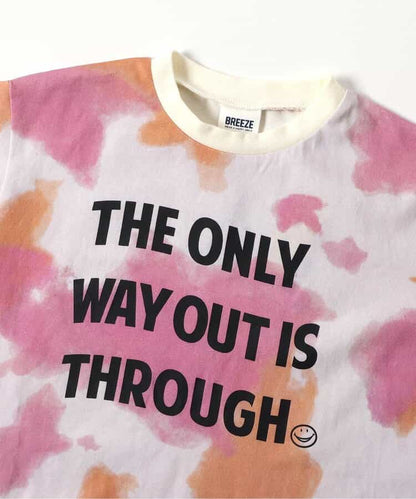 Japanese children's clothing BREEZE tie-dye short-sleeved top 80-140cm boys/girls summer TOPS 