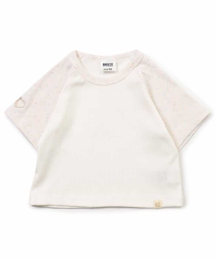 Japanese children's clothing BREEZE heart sleeve top 80-140cm girls summer TOPS 