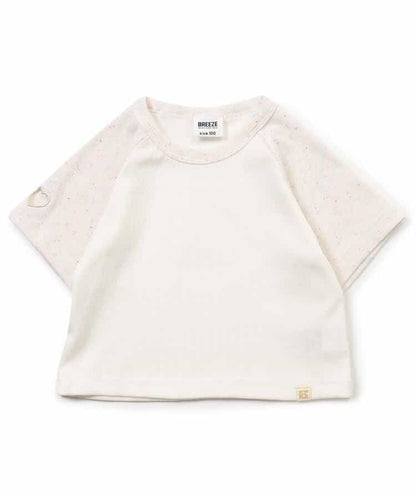 Japanese children's clothing BREEZE heart sleeve top 80-140cm girls summer TOPS 