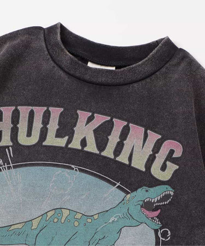 Japanese children's clothing BREEZE dinosaur print pattern top 80-140cm boys' summer TOPS 