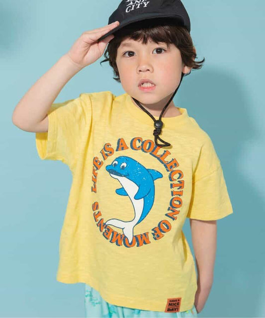 Japanese children's clothing BREEZE printed pattern top 80-140cm boys' summer TOPS 