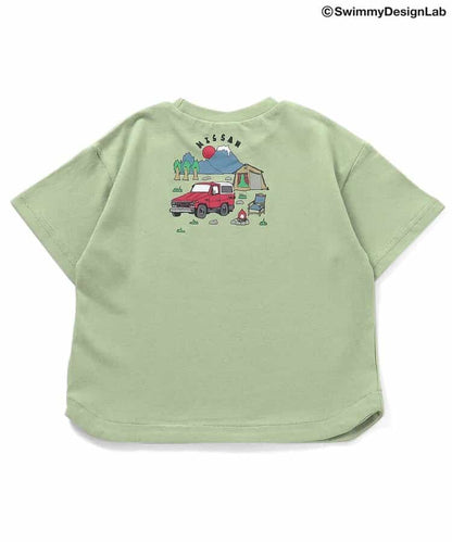 Japanese children's clothing BREEZE car print top 80-140cm boys' summer TOPS 