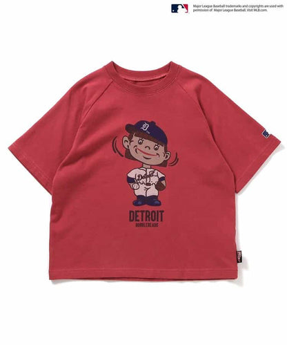 Japanese children's clothing BREEZE x MLB printed top 80-140cm boys' summer TOPS 