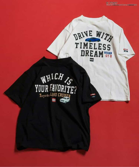Japanese children's clothing BREEZE x TOMICA printed top ML adult summer TOPS 