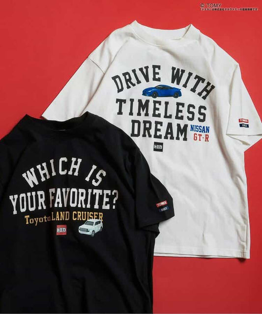 Japanese children's clothing BREEZE x TOMICA printed top ML adult summer TOPS 