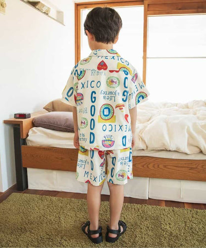 Japanese children's clothing BREEZE quick-drying vacation style shirt 80-140cm boys/girls summer TOPS 