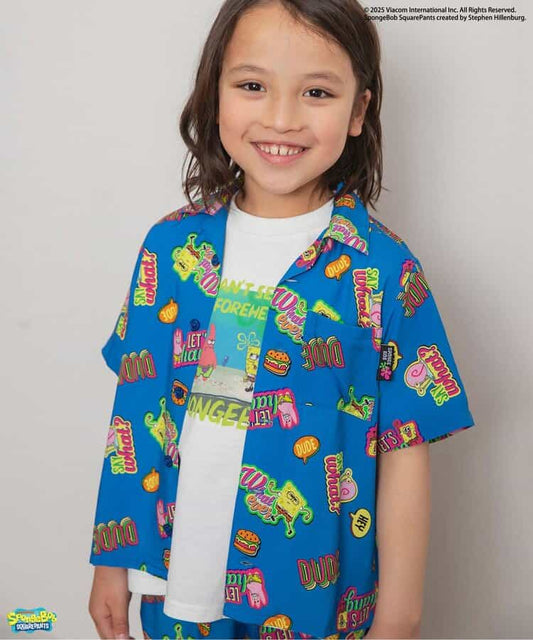 BREEZE x SpongeBob SquarePants Hawaiian Shirt 80-140cm Boys Summer TOPS 