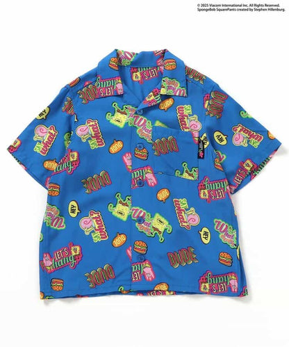 BREEZE x SpongeBob SquarePants Hawaiian Shirt 80-140cm Boys Summer TOPS 