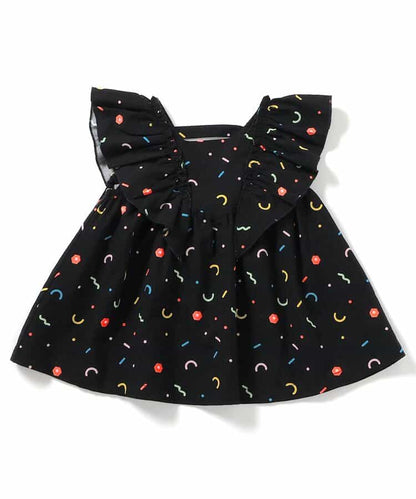 Japanese children's clothing BREEZE small flying sleeve top 80-140cm girls summer TOPS 
