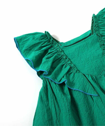 Japanese children's clothing BREEZE small flying sleeve top 80-140cm girls summer TOPS 