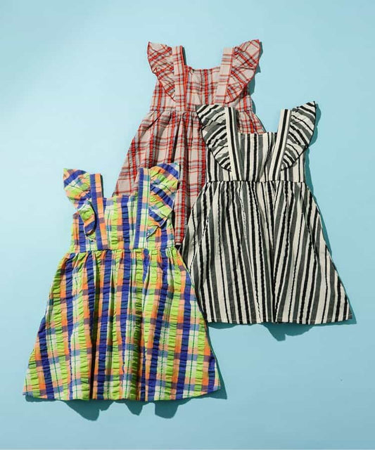 Japanese children's clothing BREEZE small flying sleeve dress 80-140cm girls summer dresses 