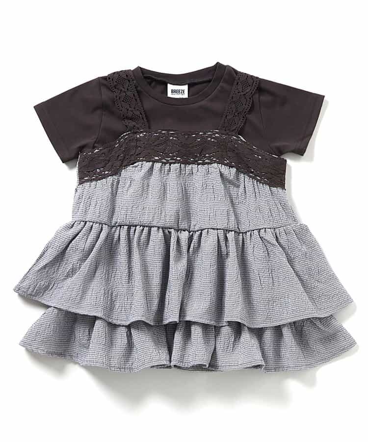 BREEZE Japanese Children's Clothing Tops and Sling Dresses 80-140cm Girls Summer TOPS DRESSES 