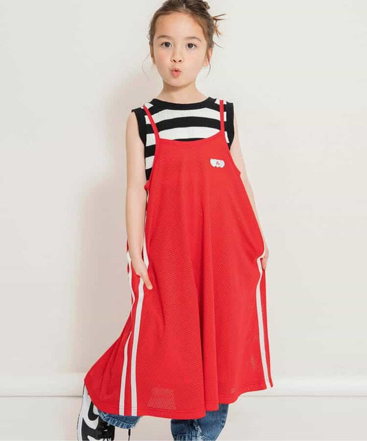 Japanese children's clothing BREEZE mesh suspender dress 80-140cm girls summer dresses 
