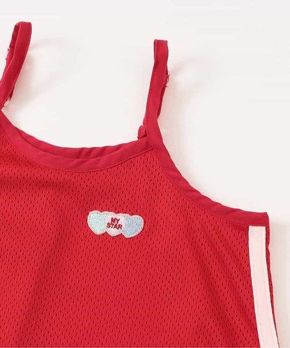 Japanese children's clothing BREEZE mesh suspender dress 80-140cm girls summer dresses 