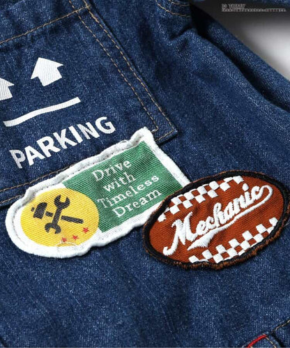 BREEZE x TOMICA Denim Overalls (90-120cm) for Boys (Summer Jumpsuit) 