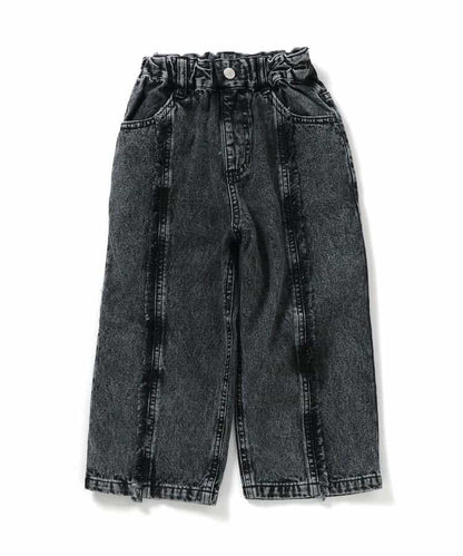 Japanese children's clothing BREEZE tassel denim straight pants 80-140cm girls summer PANTS 