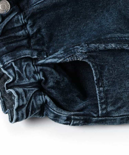 Japanese children's clothing BREEZE tassel denim straight pants 80-140cm girls summer PANTS 
