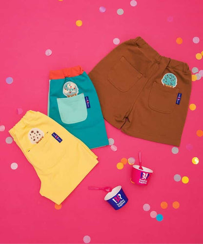 Japanese children's clothing BREEZE x Baskin-Robbins shorts 80-140cm boys' summer PANTS 
