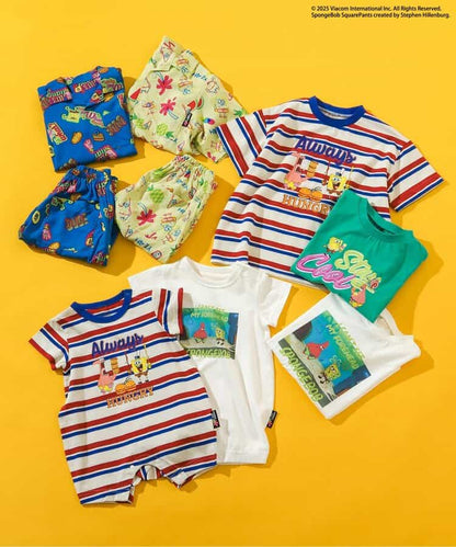 BREEZE x SpongeBob SquarePants Print Tops (80-140cm) for Boys and Girls (Summer) 