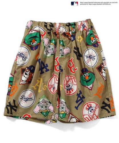 Japanese children's clothing BREEZE x MLB print shorts 80-140cm boys' summer PANTS 