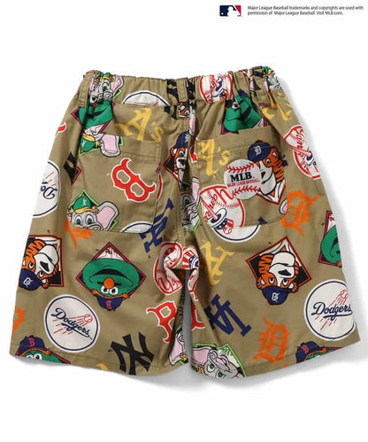 Japanese children's clothing BREEZE x MLB print shorts 80-140cm boys' summer PANTS 