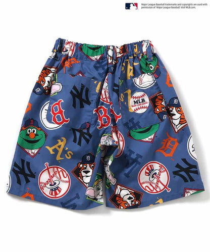 Japanese children's clothing BREEZE x MLB print shorts 80-140cm boys' summer PANTS 
