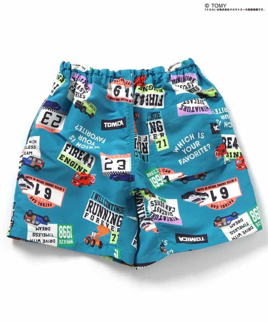 BREEZE x TOMICA UV-Proof Amphibious Beach Shorts (80-130cm) for Boys (Japanese Kidswear) Summer Swimwear Special 