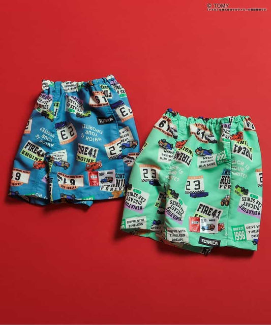BREEZE x TOMICA UV-Proof Amphibious Beach Shorts (80-130cm) for Boys (Japanese Kidswear) Summer Swimwear Special 