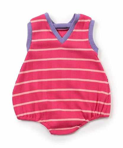 BREEZE Striped Jumpsuit (70-80cm) for Girls (Summer Jumpsuit for Newborns) 