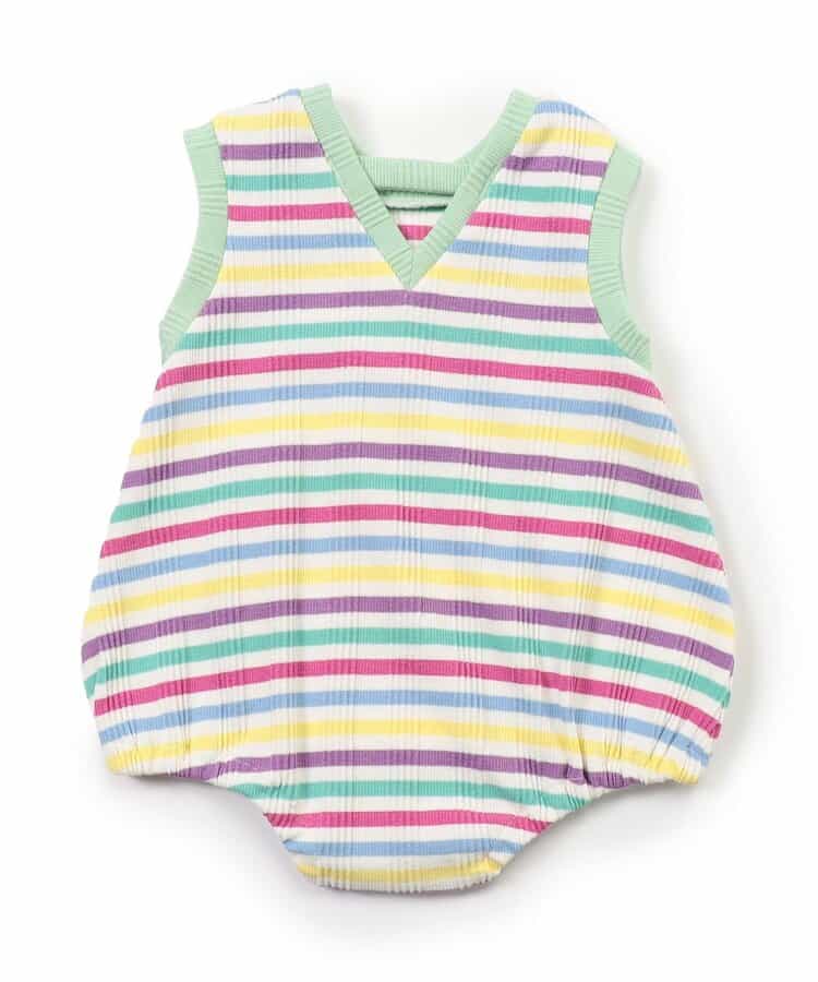 BREEZE Striped Jumpsuit (70-80cm) for Girls (Summer Jumpsuit for Newborns) 