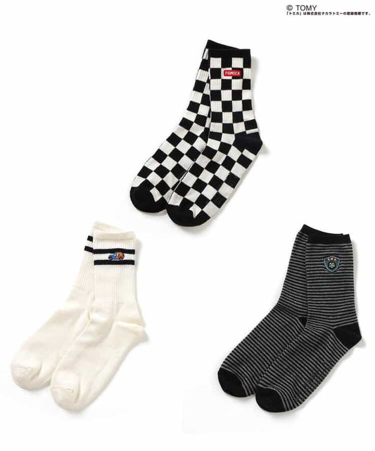 BR#22EE x TOMICA Socks (3 pairs, 10-27cm) - Direct from Japan 