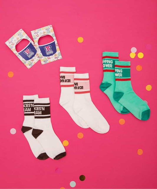 BREEZE x Baskin-Robbins Socks (1 pair, 13-24cm) Direct from Japan 