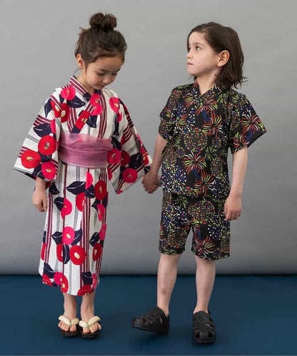 BREEZE Jinbei Kimono 80-140cm Boys' Summer TOPS PANTS Japanese Summer Festival Special 