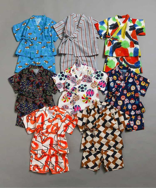 BREEZE Jinbei Kimono 80-140cm Boys' Summer TOPS PANTS Japanese Summer Festival Special 
