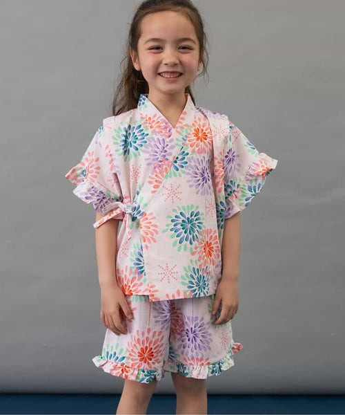 日本童裝 BREEZE 甚平 日本和服 80-140cm 女童款 夏季 TOPS PANTS 日本夏祭慶典特輯