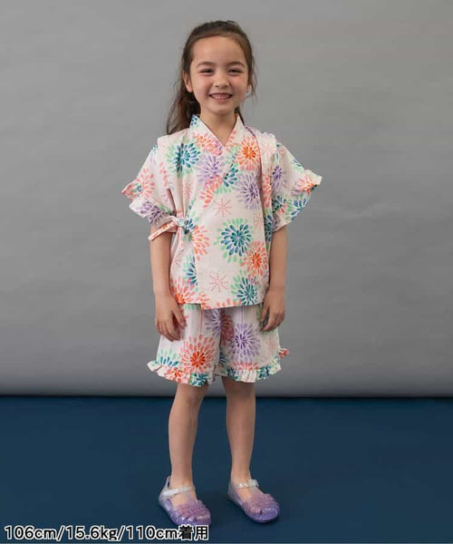 日本童裝 BREEZE 甚平 日本和服 80-140cm 女童款 夏季 TOPS PANTS 日本夏祭慶典特輯