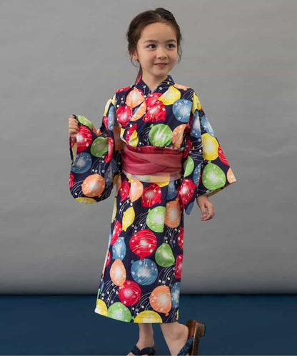 BREEZE Japanese Yukata Kimono 100-140cm Girls' Summer Dresses Japanese Summer Festival Special 