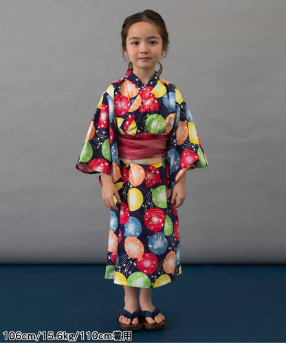 BREEZE Japanese Yukata Kimono 100-140cm Girls' Summer Dresses Japanese Summer Festival Special 