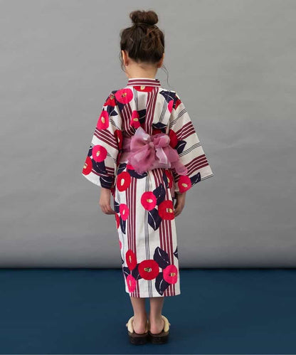 BREEZE Japanese Yukata Kimono 100-140cm Girls' Summer Dresses Japanese Summer Festival Special 