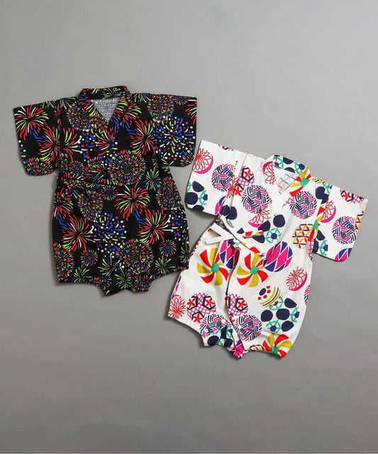 BREEZE Jinbei Kimono 70-80cm Boys' Summer Jumpsuit for Newborn Babies - Japanese Summer Festival Special 
