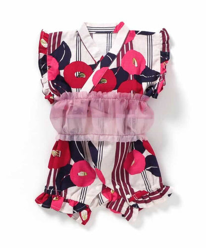BREEZE Jinbei Kimono 70-80cm Girls' Summer Jumpsuit for Newborn Babies - Japanese Summer Festival Special 