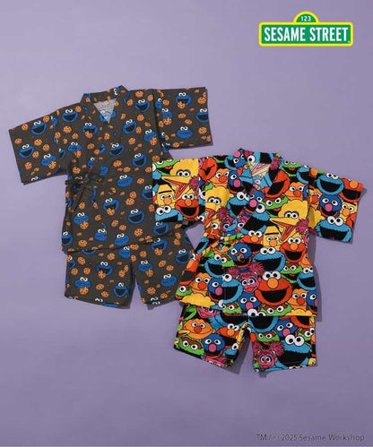 BREEZE x SESAME STREET Jinbei Japanese Kimono 80-130cm Boys' Summer TOPS PANTS Japanese Summer Festival Special 