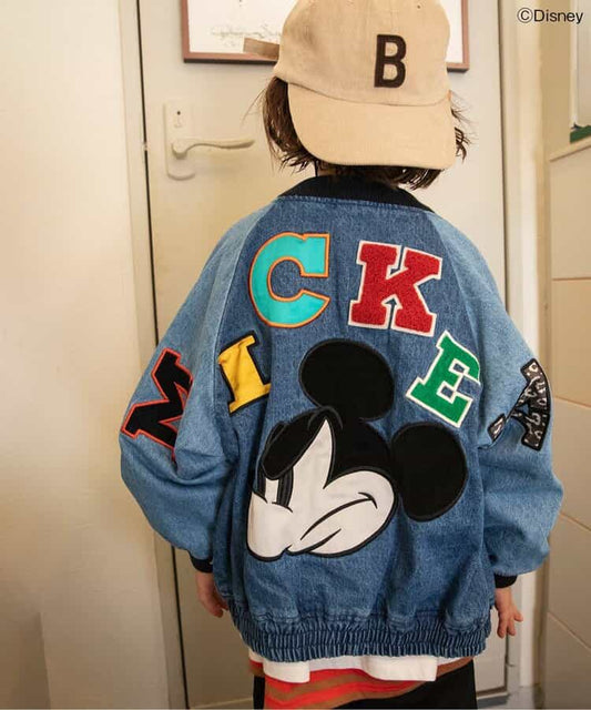 日本童裝 BREEZE x Disney 牛仔棒球外套 90-140cm 男童款/女童款 秋季 OUTERWEAR