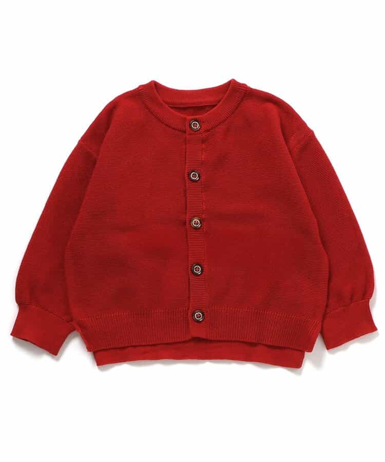 日本童裝 BREEZE 針織外套 80-140cm 男童款/女童款 秋季 OUTERWEAR 聖誕紅/新年紅 