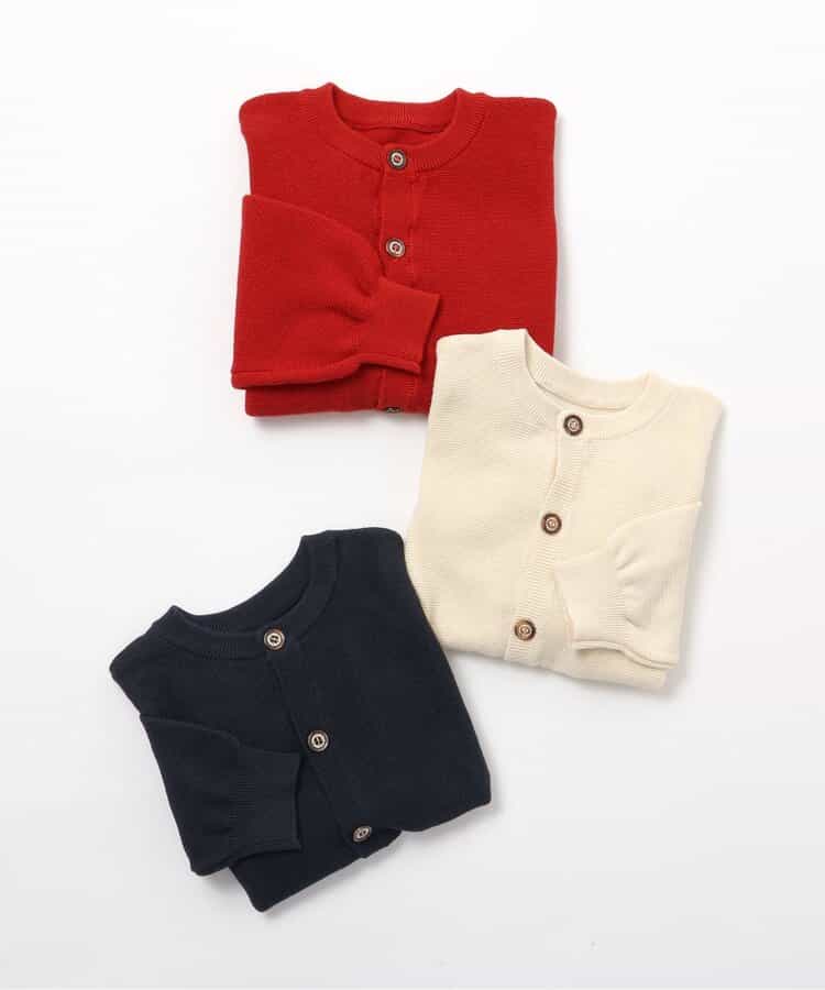 日本童裝 BREEZE 針織外套 80-140cm 男童款/女童款 秋季 OUTERWEAR 聖誕紅/新年紅 